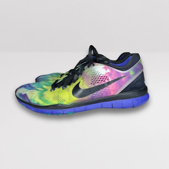 Nike Free 5.0 TR Tie Dye Athletic Shoes Size 8.5 Multicolor Lightweight & Flexib - Picture 4 of 9